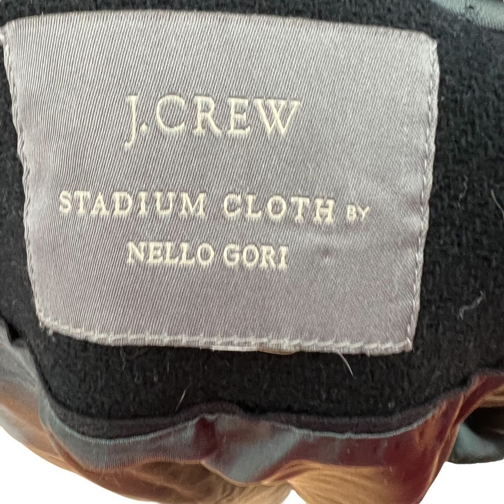 J. CREW Stadium Cloth Nello Gori Wool Duffle Hooded Pea Coat - Picture 6 of 7